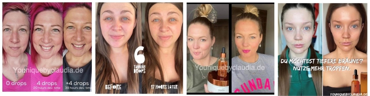 Younique Beachfront Selbstbräuner Ergebnisse Tanning Drops Erfahrungsbericht Tipps und Tricks
