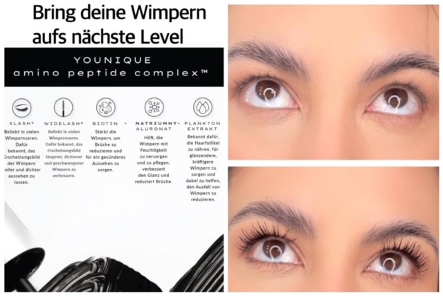 Younique Quadra 4 in 1 Serum Primer Tubing Mascara mit Amino Pepditen Komplex