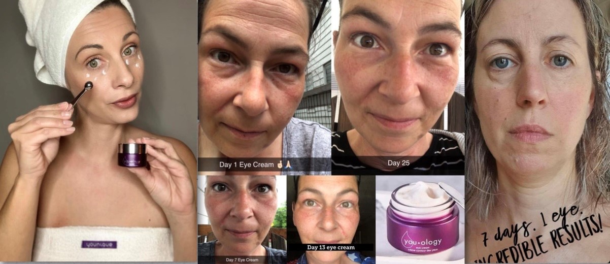 Younique Youology Augencreme vorher nachher Anwendung Erfahrungsbericht