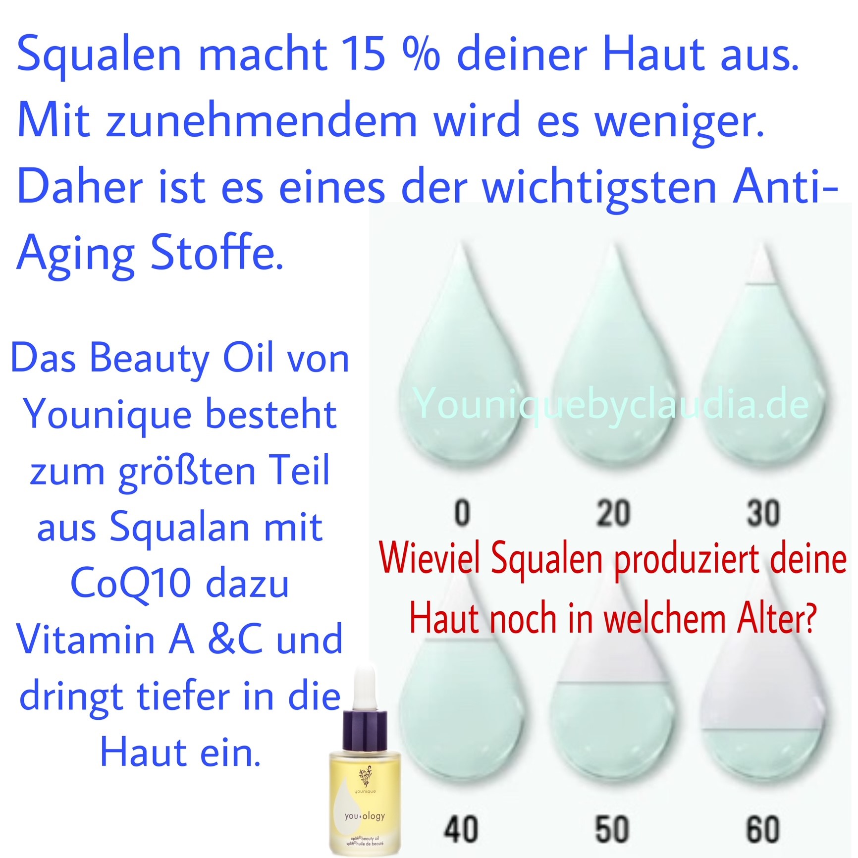 Younique beauty Uplift Schönheitsserum Squalan Hautalterung