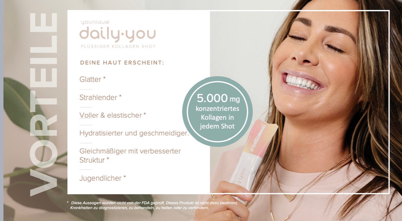 Younique Daily You Kollagen deine Haut erscheint glatter
