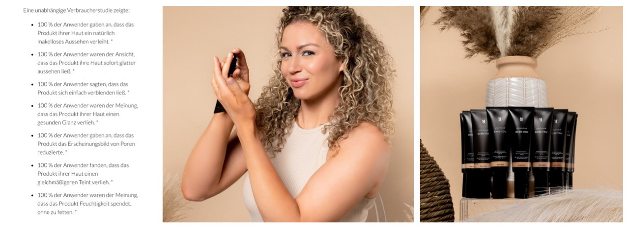 Younique BareYou BB Tinted Moisturizer getönte Feuchtigkeitscreme 2023 neue Version LSF 30 9 Farben aufgetragen