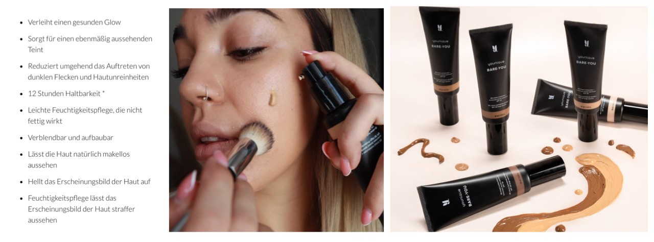 Younique BareYou BB Tinted Moisturizer getönte Feuchtigkeitscreme 2023 neue Version LSF 30 Vergleich alte BB Cream welche Farbe