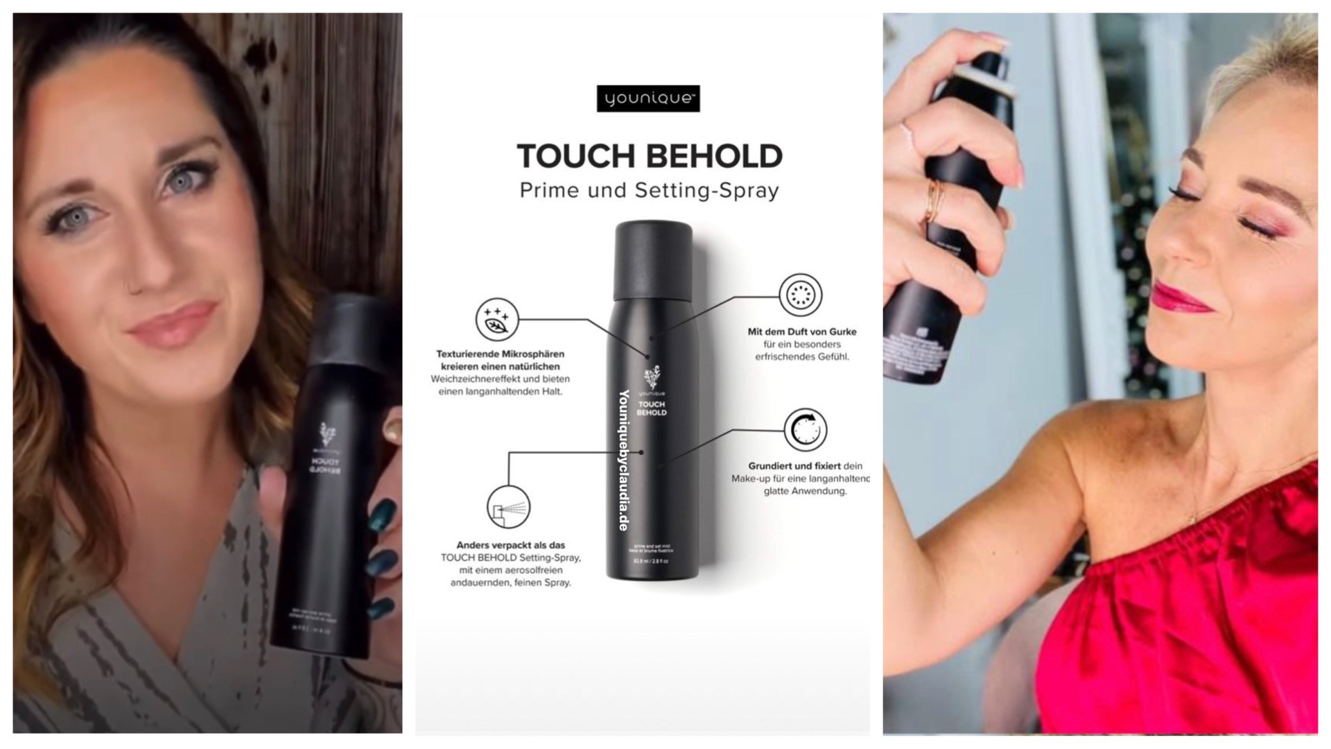 Younique Touch Behold Prime und Settingspray Anwendung Erfahrung