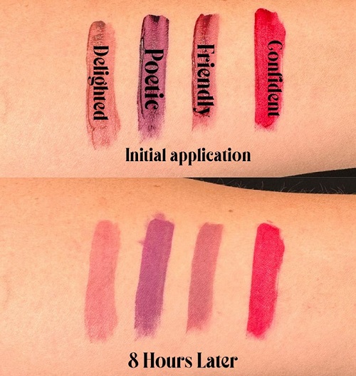 Younique Moodstruck Lipstain alle Farben geswatcht