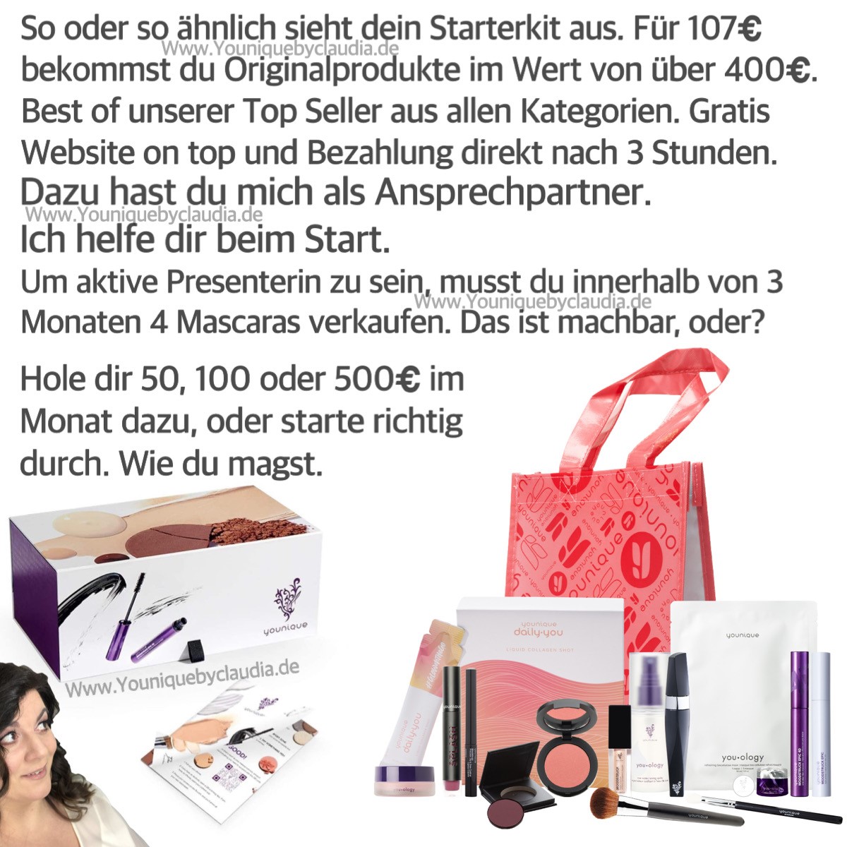 Dieses tolle Set wartet auf Dich! Younique Starterset Oktober 2019